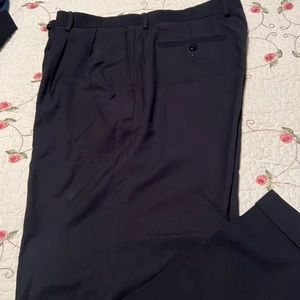 Men black cuffed pants pleated new 36x34